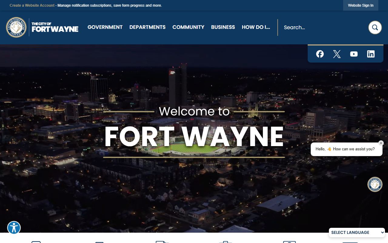 City of Fort Wayne official website for Fort Wayne booking releases