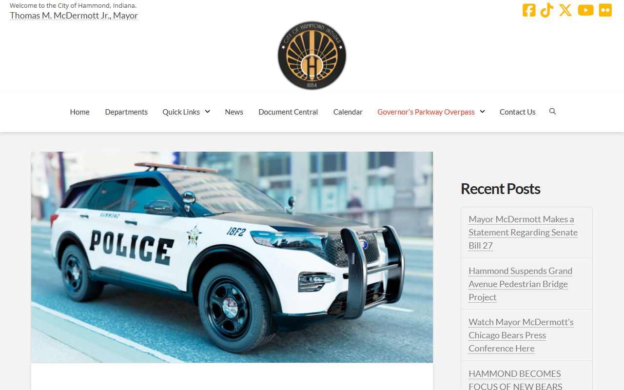 Hammond Police Department page for Hammond booking releases