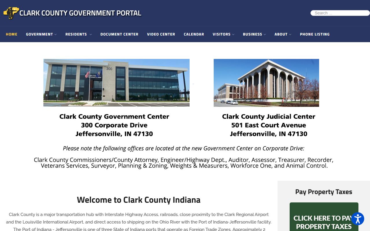Clark County government website for Jeffersonville booking releases