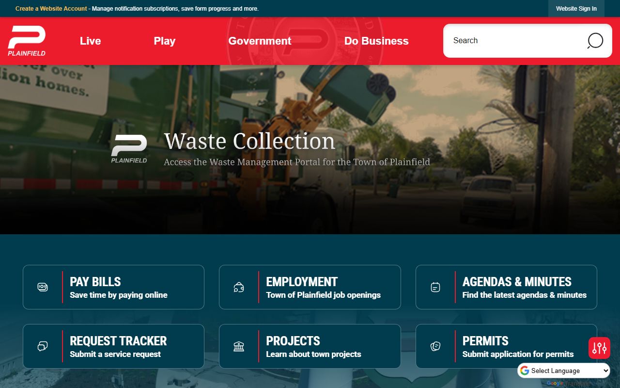 Plainfield town government website for Plainfield booking releases