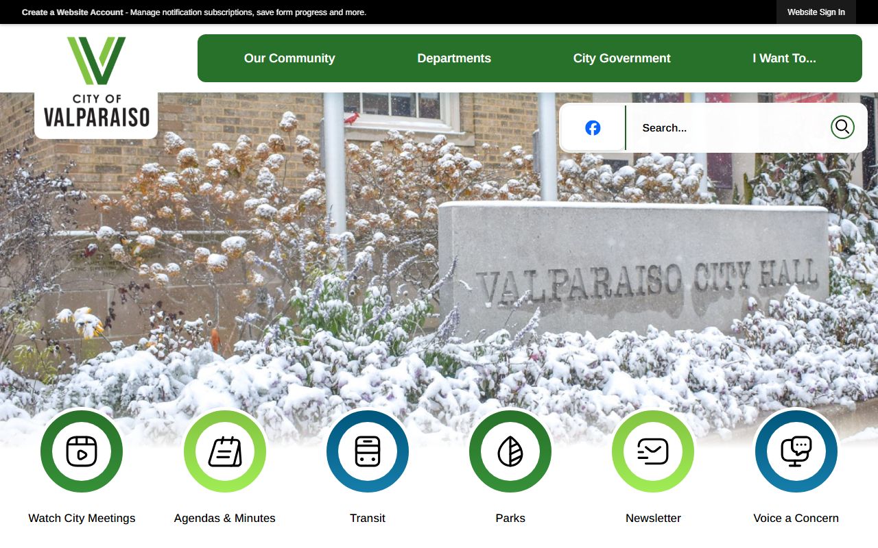 Valparaiso city government website for Valparaiso booking releases