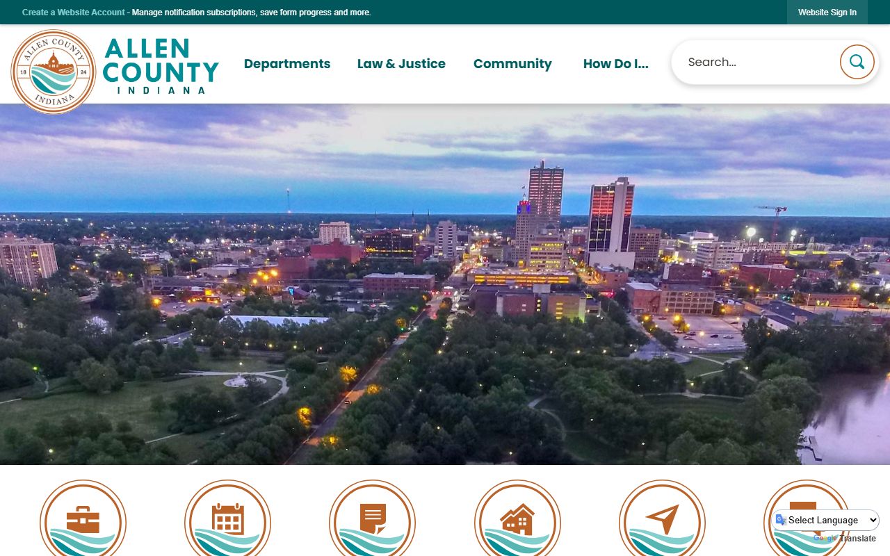 Allen County government website for Allen County booking releases