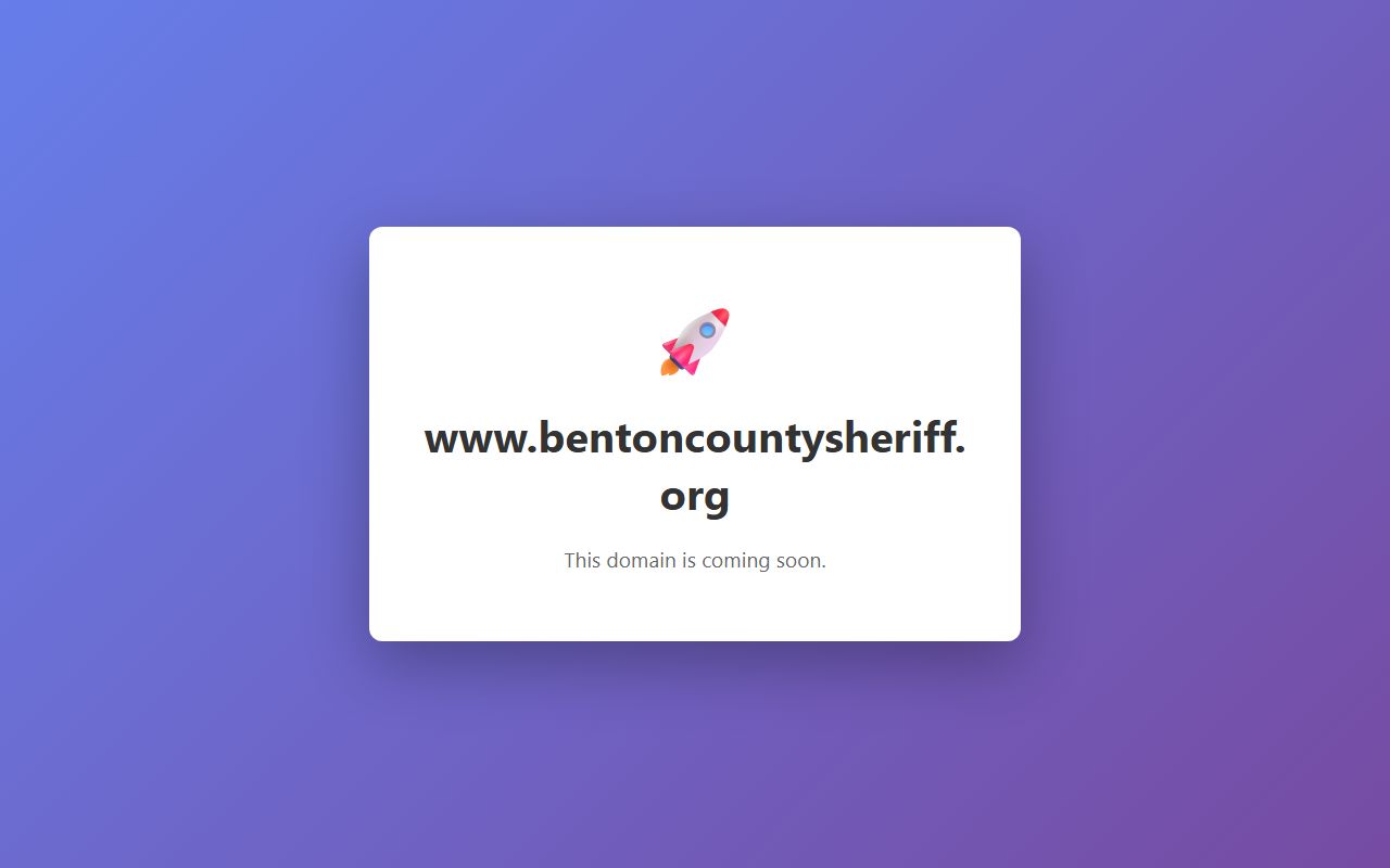 Benton County sheriff office website for Benton County booking releases