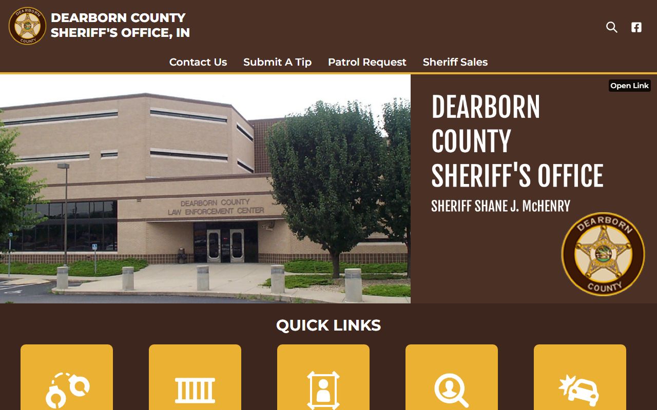 Dearborn County sheriff office website for Dearborn County booking releases