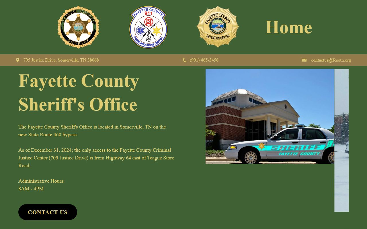 Fayette County sheriff office website for Fayette County booking releases