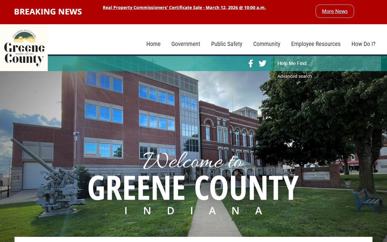 Greene County government website for Greene County booking releases