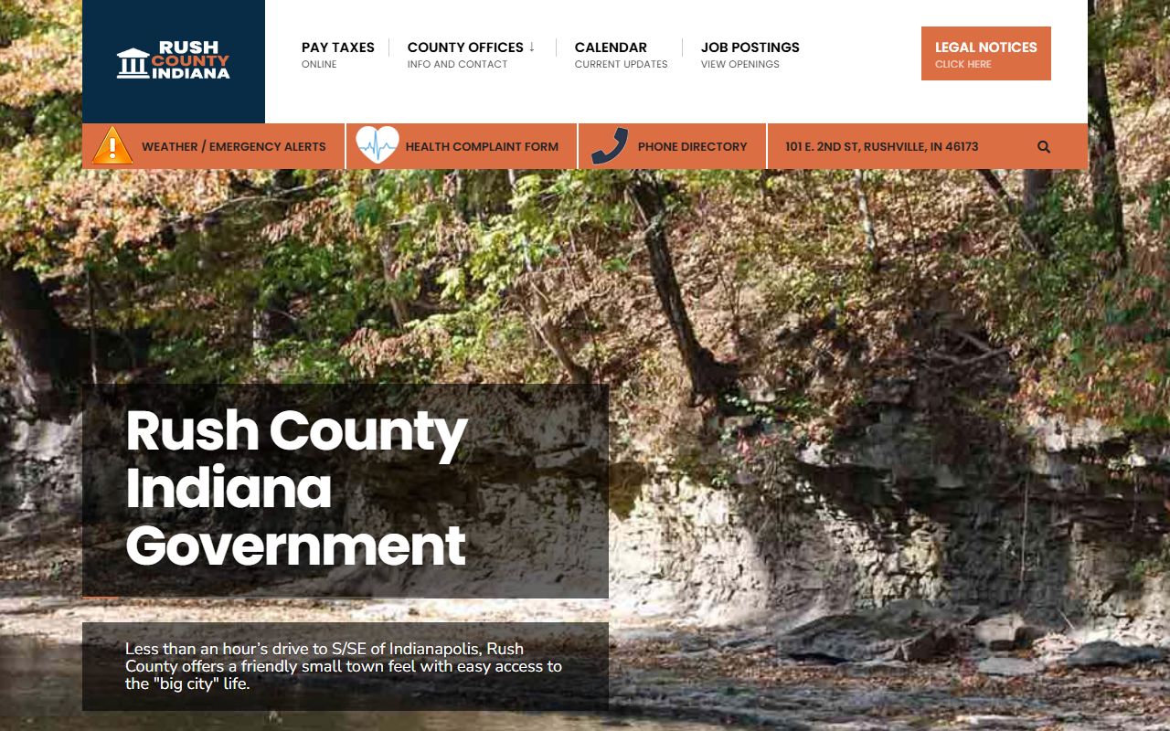 rush county government website for rush county booking releases