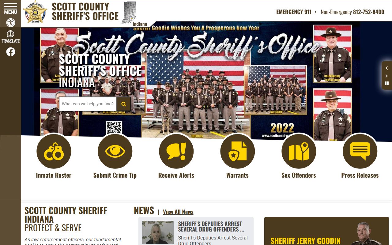 scott county sheriff office website for scott county booking releases