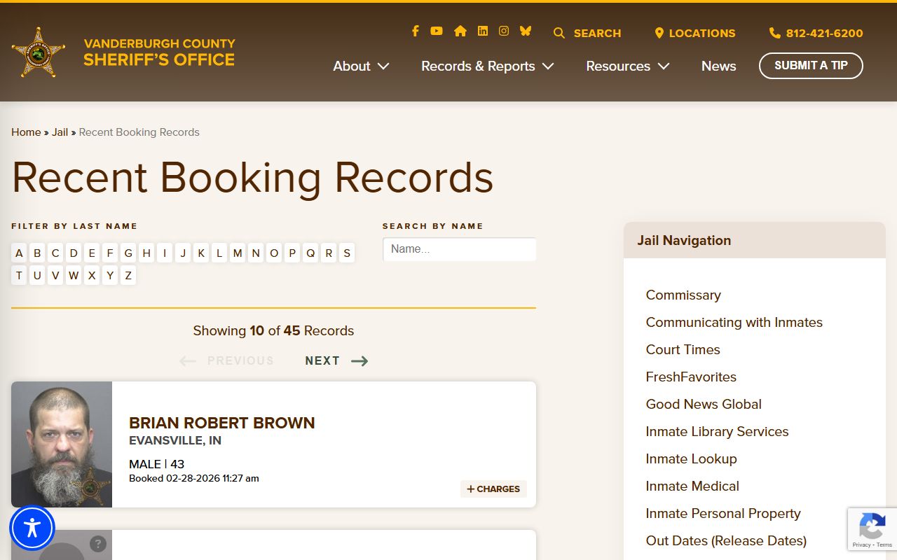 vanderburgh county sheriff recent bookings for vanderburgh county booking releases
