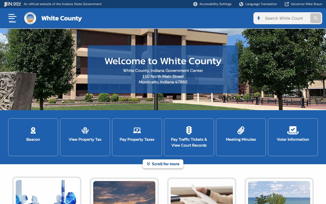white county government website for white county booking releases